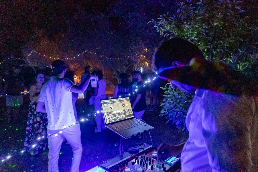Halloween party dance floor